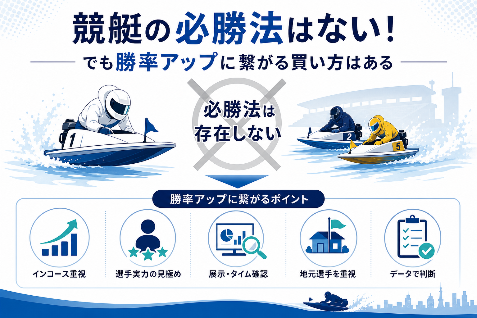 競艇の必勝法はない！でも勝率アップに繋がる買い方はある