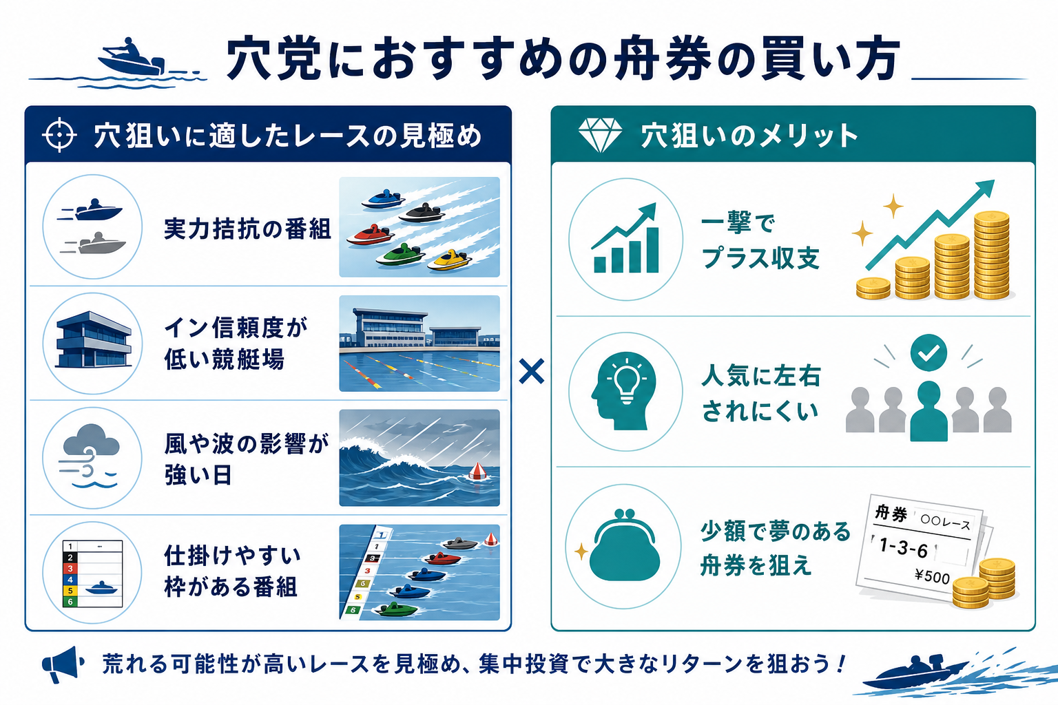 穴党におすすめの舟券の買い方