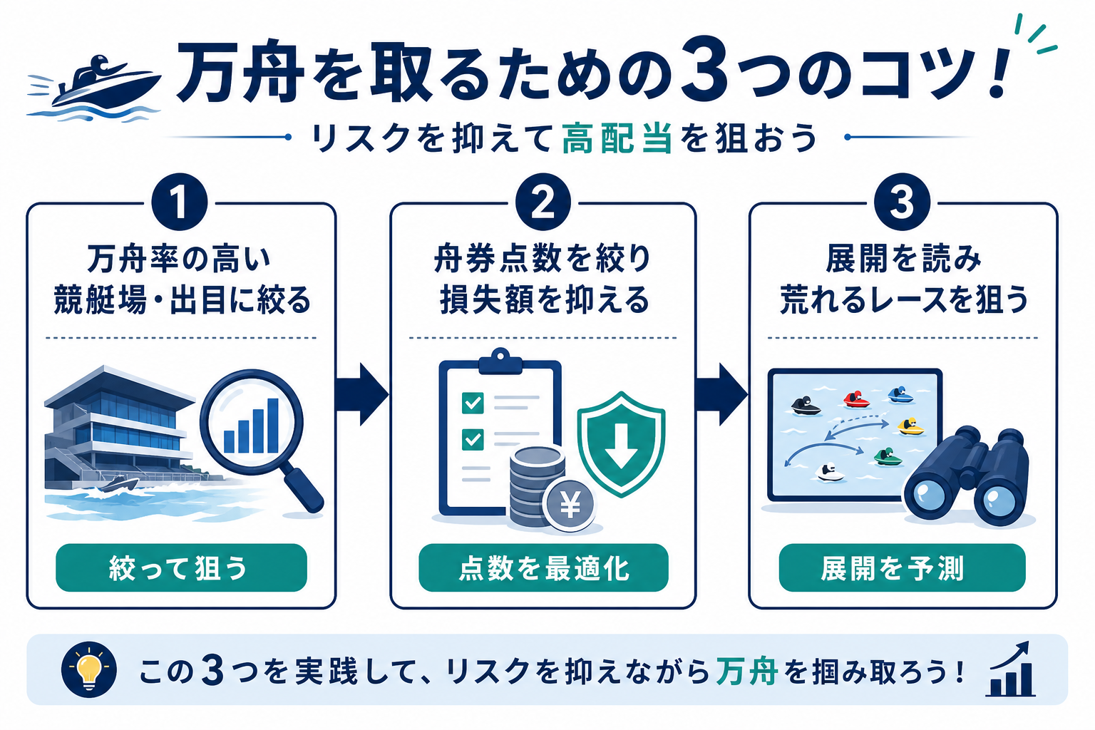 万舟を取るための3つのコツ！リスクを抑えて高配当を狙おう